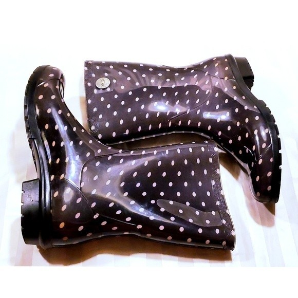 UGG Sienna Polka Dot Design Purple Rain Boots Sz 9 - Picture 8 of 9